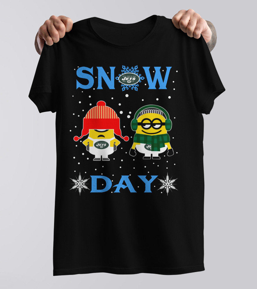 Snow Day New York Jets Minion Fans T-Shirt