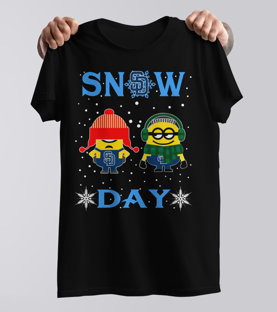 San Diego Padres Minions Snow Day Fan Gear T-Shirt