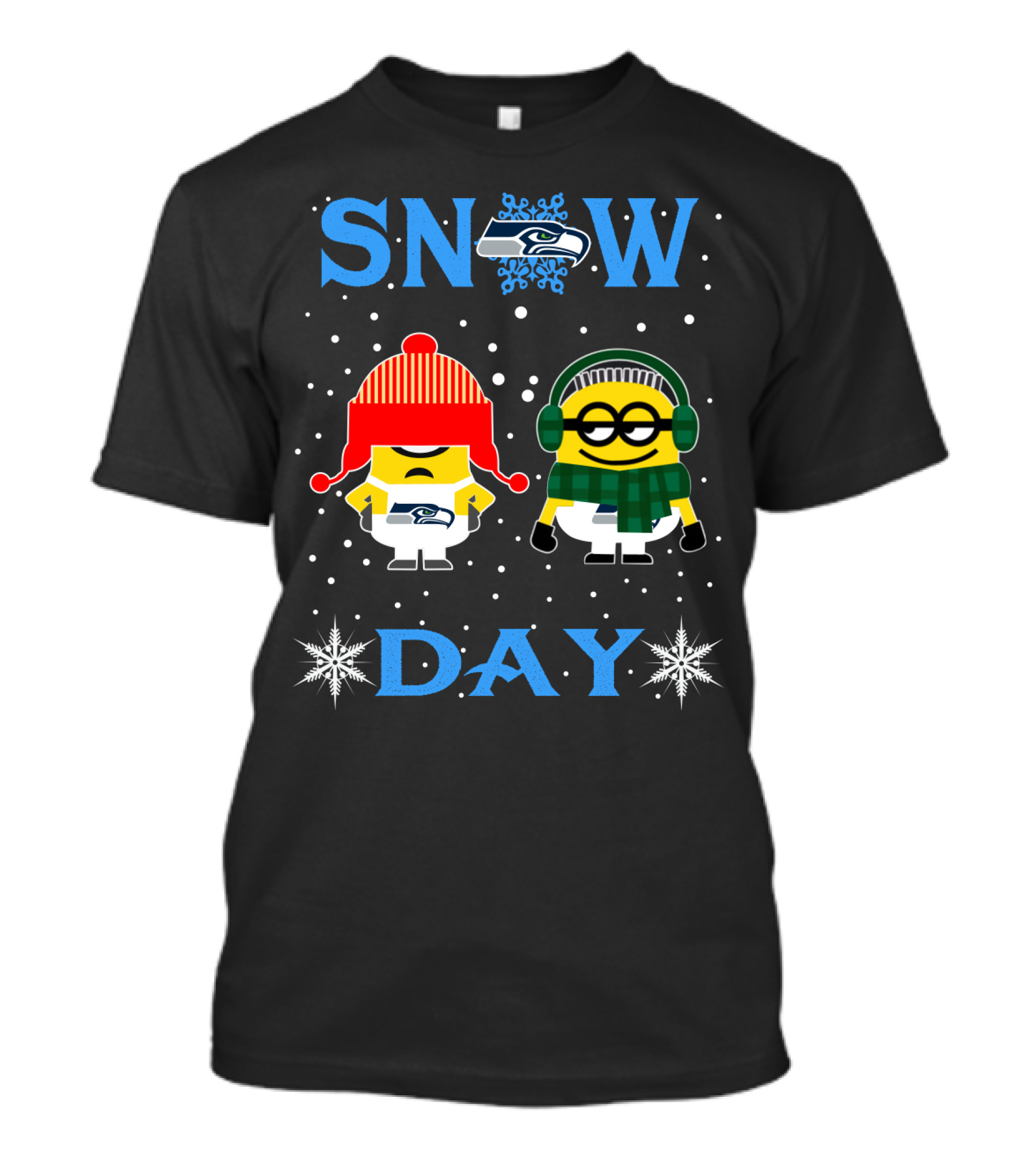 Snow Day Seattle Seahawks Minion Fans T-Shirt