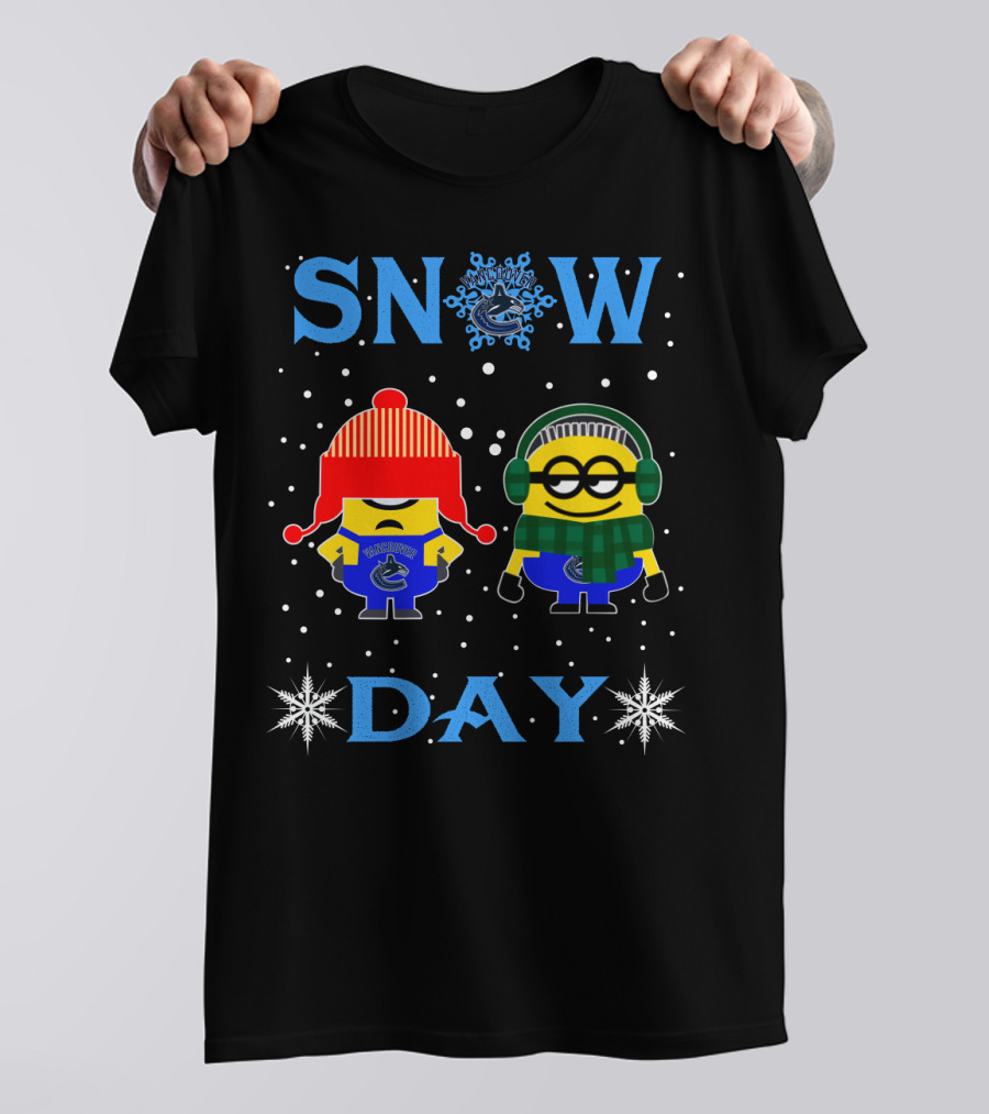 Snow Day Vancouver Canucks Minions Winter Style T-Shirt