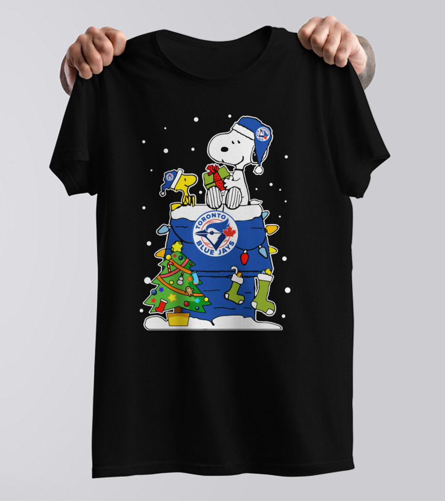 Toronto Blue Jays Snoopy Holiday Christmas Peanuts Fan T-Shirt