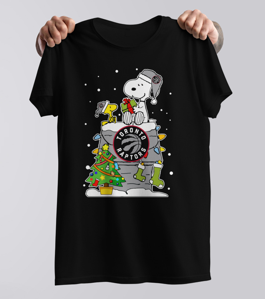 Toronto Raptors Snoopy Holiday Christmas Fans T-Shirt