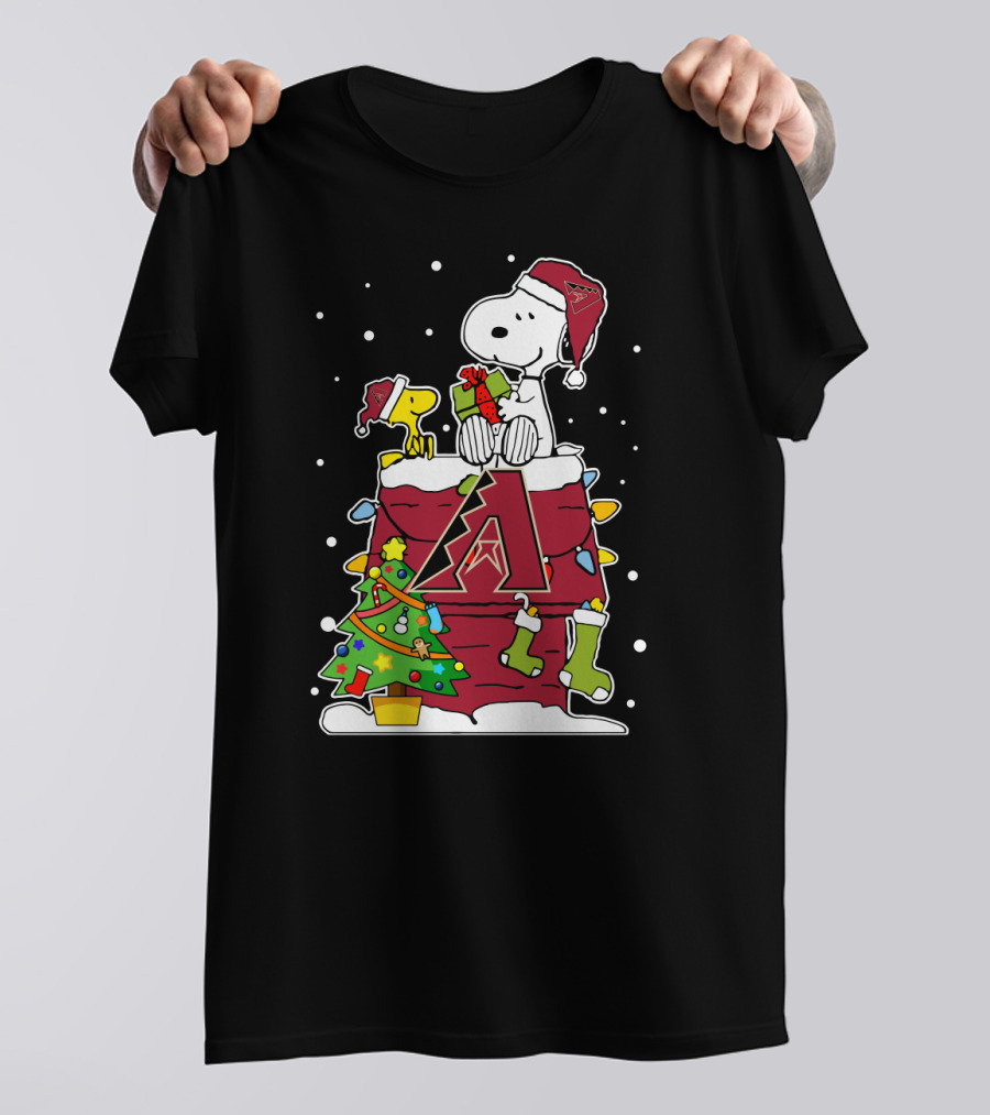 Arizona Diamondbacks Snoopy Christmas Holiday T-Shirt