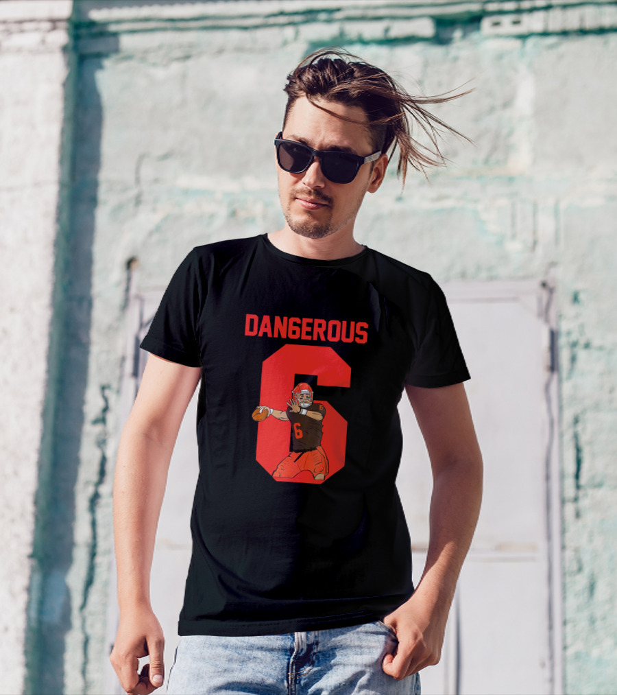 Dangerous Quarterback Number 6 T-Shirt