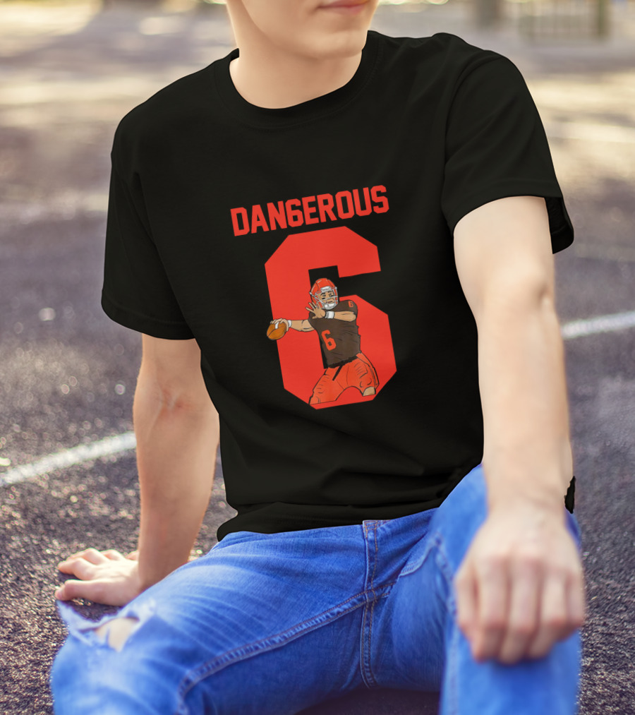 Dangerous Quarterback Number 6 T-Shirt