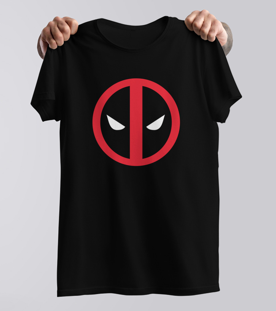 Deadpool Face Mask Red Circle T-Shirt