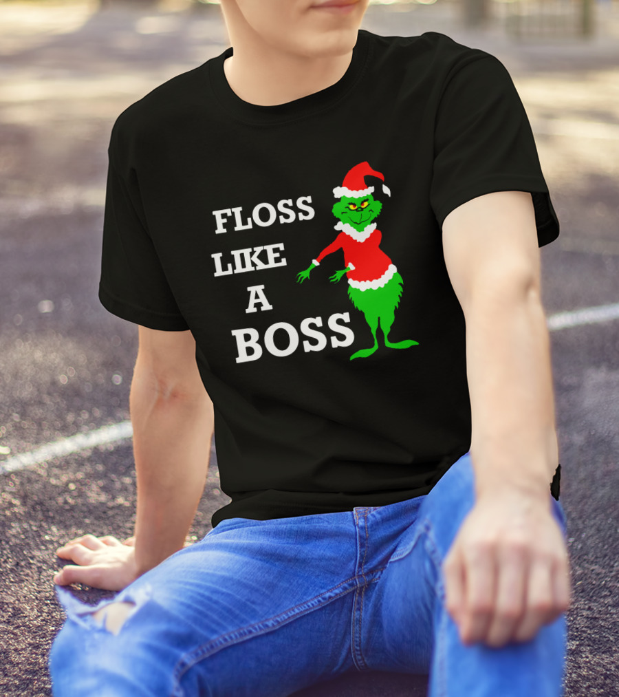 Floss Like A Boss Santa Grinch Dance T-Shirt
