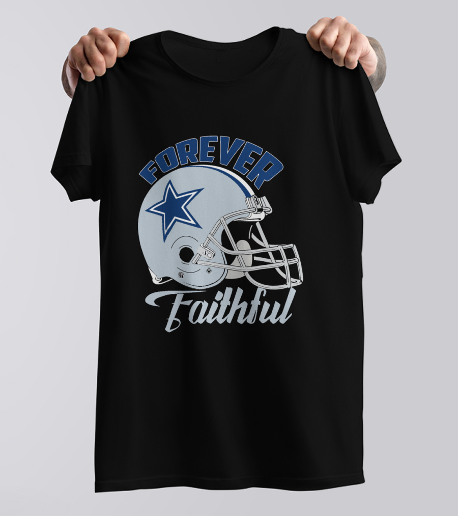 Forever Faithful Dallas Cowboy Helmet Star T-Shirt