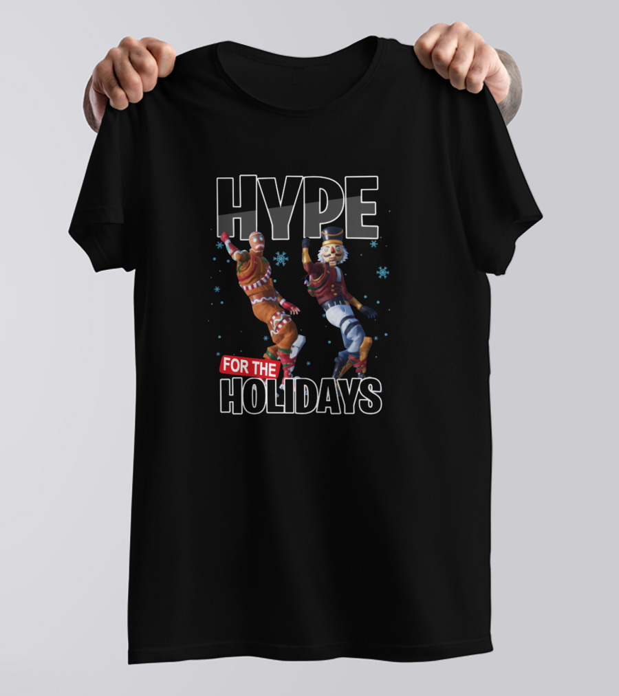 Fortnite Christmas Hype For The Holidays With Festive Characters T-Shirt