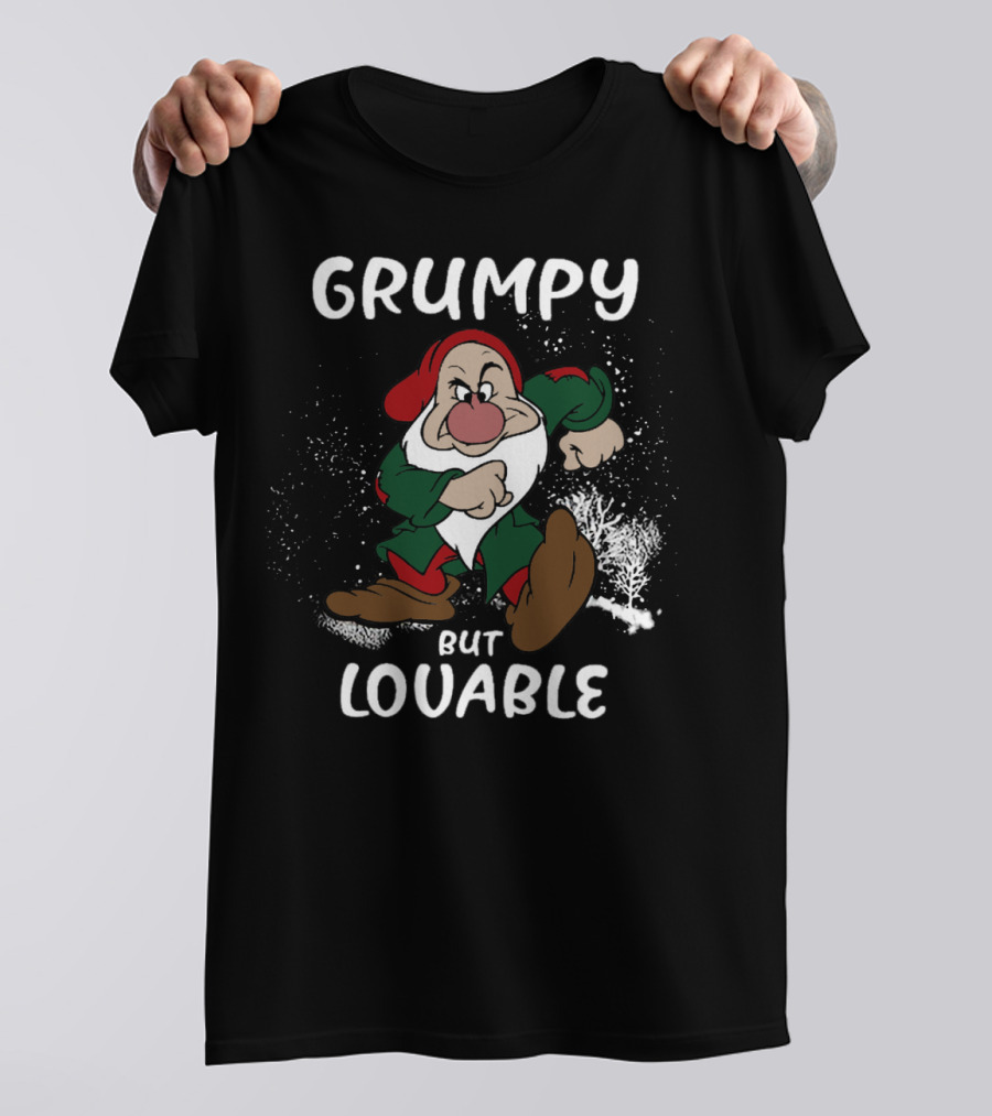 Grumpy But Lovable Snow White Character Punching Action T-Shirt