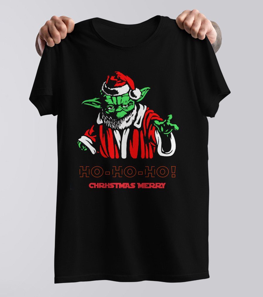 Ho Ho Ho Yoda Santa Christmas Merry Star Wars T-Shirt