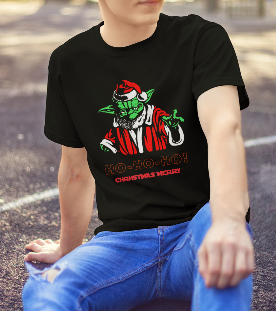 Ho Ho Ho Yoda Santa Christmas Merry Star Wars T-Shirt