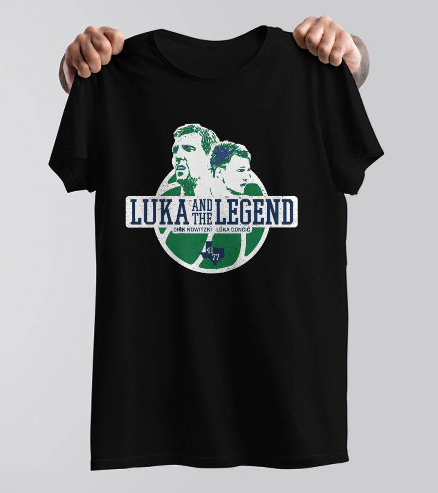 Luka And The Legend Dirk Nowitzki Luka Doncic 41 T-Shirt