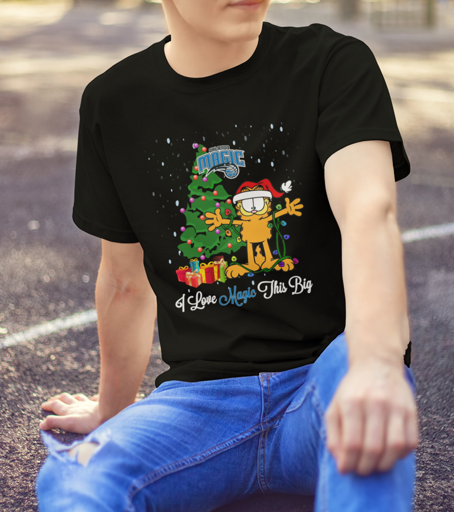 Orlando Magic Garfield Christmas I Love Magic This Big T-Shirt