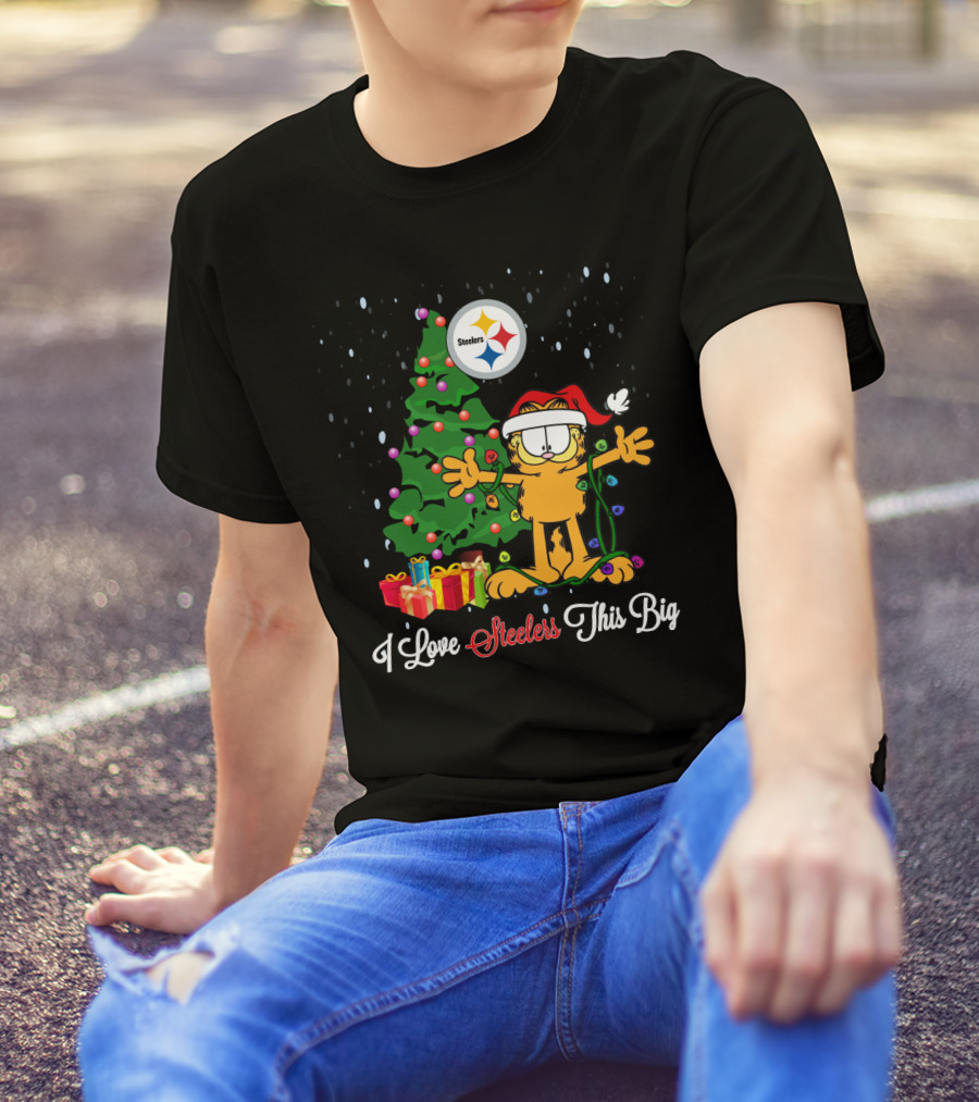 Pittsburgh Steelers Holiday Cheer I Love Steelers This Big Christmas Tree And Gifts T-Shirt