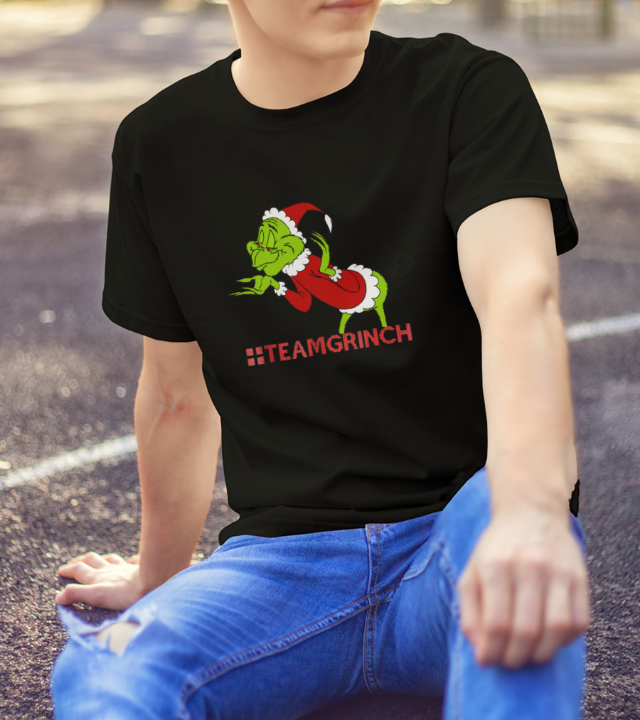 Team Grinch Resting Grinches Face Christmas T-Shirt
