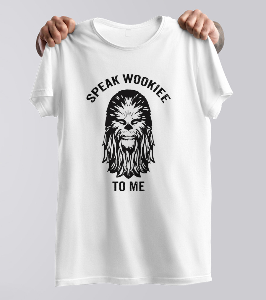 Speak Wookiee To Me Star Wars Chewbacca Iconic Head T-Shirt