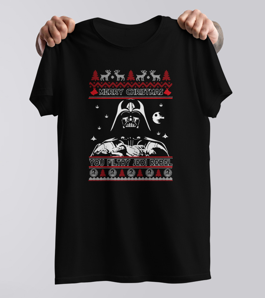 Star Wars Darth Vader Merry Christmas You Filthy Jedi Rebel Holiday T-Shirt