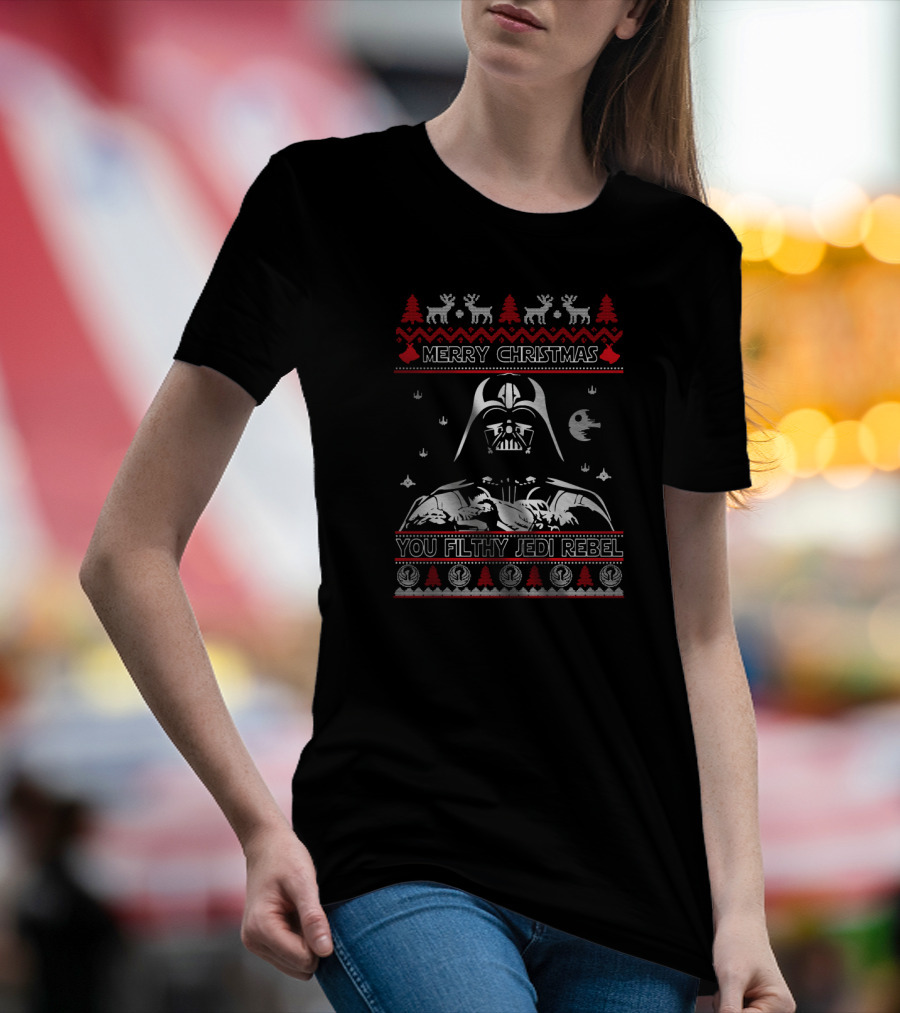 Star Wars Darth Vader Merry Christmas You Filthy Jedi Rebel Holiday T-Shirt