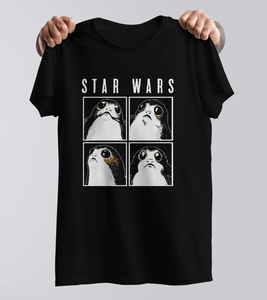Star Wars The Last Jedi Porg Four Panel T-Shirt