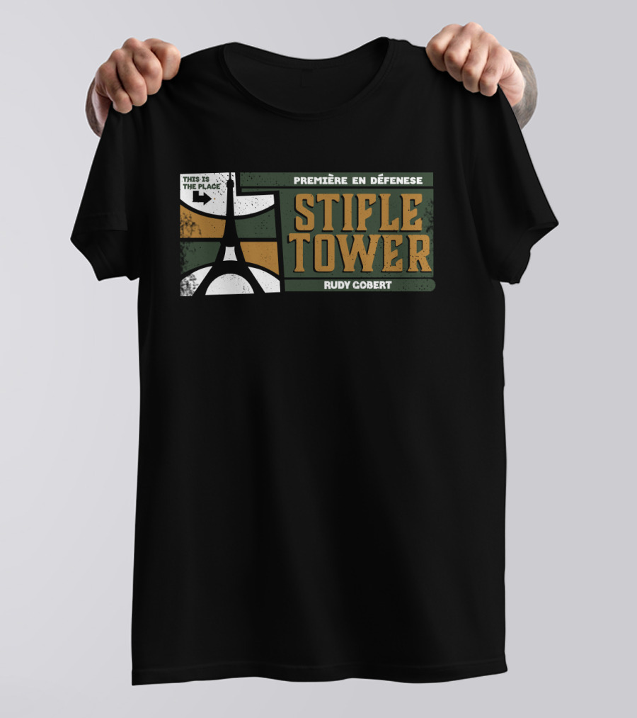 Stifle Tower Rudy Gobert Première En DEfense Basketball T-Shirt