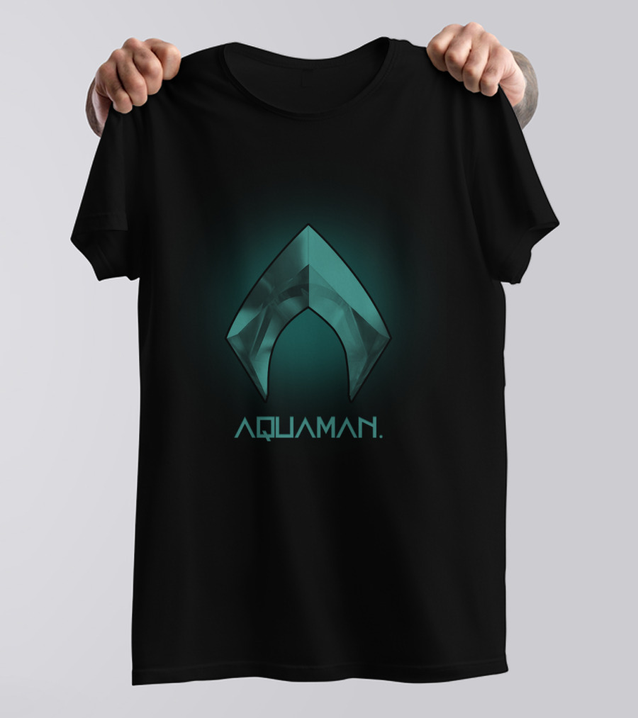 Aquaman Symbol Teal Gradient T-Shirt