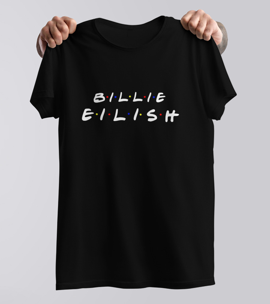 Billie Eilish Friends Style Font With Colorful Dots T-Shirt
