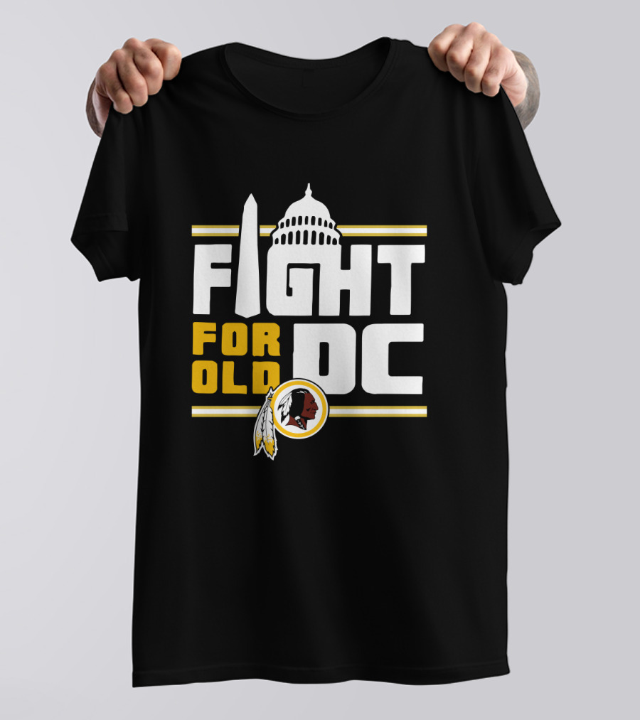 Fight For Old DC Washington Football Team Capitol Monument Iconic Feathers T-Shirt