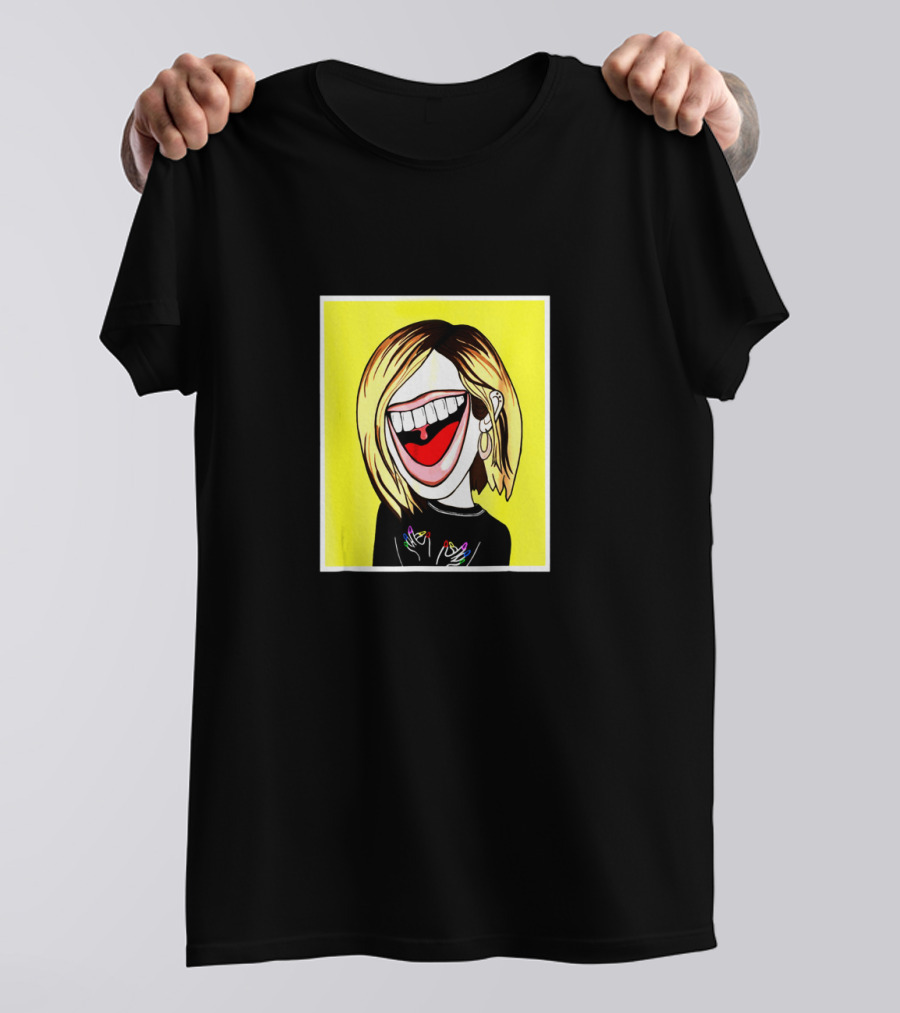 Gabbie Hanna Monster Meme Cartoon Style Yellow Background T-Shirt