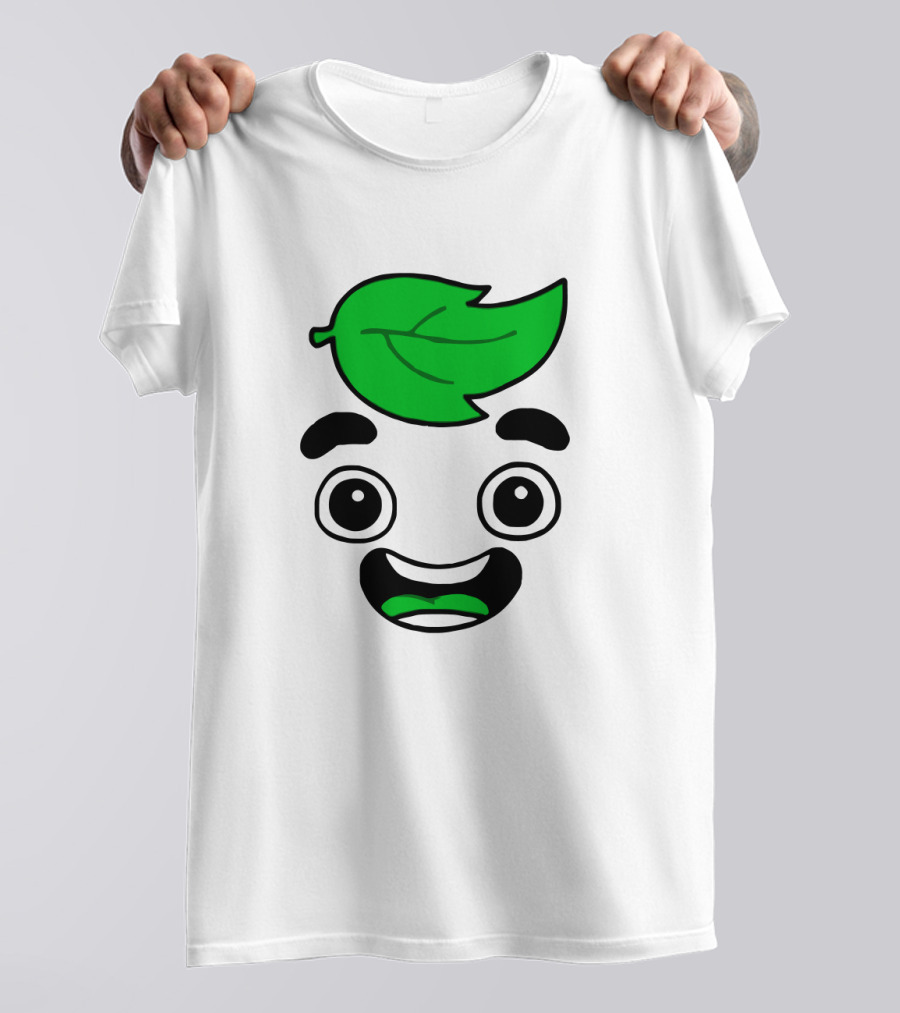 Guava Juice Leaf Head Character Face T-Shirt