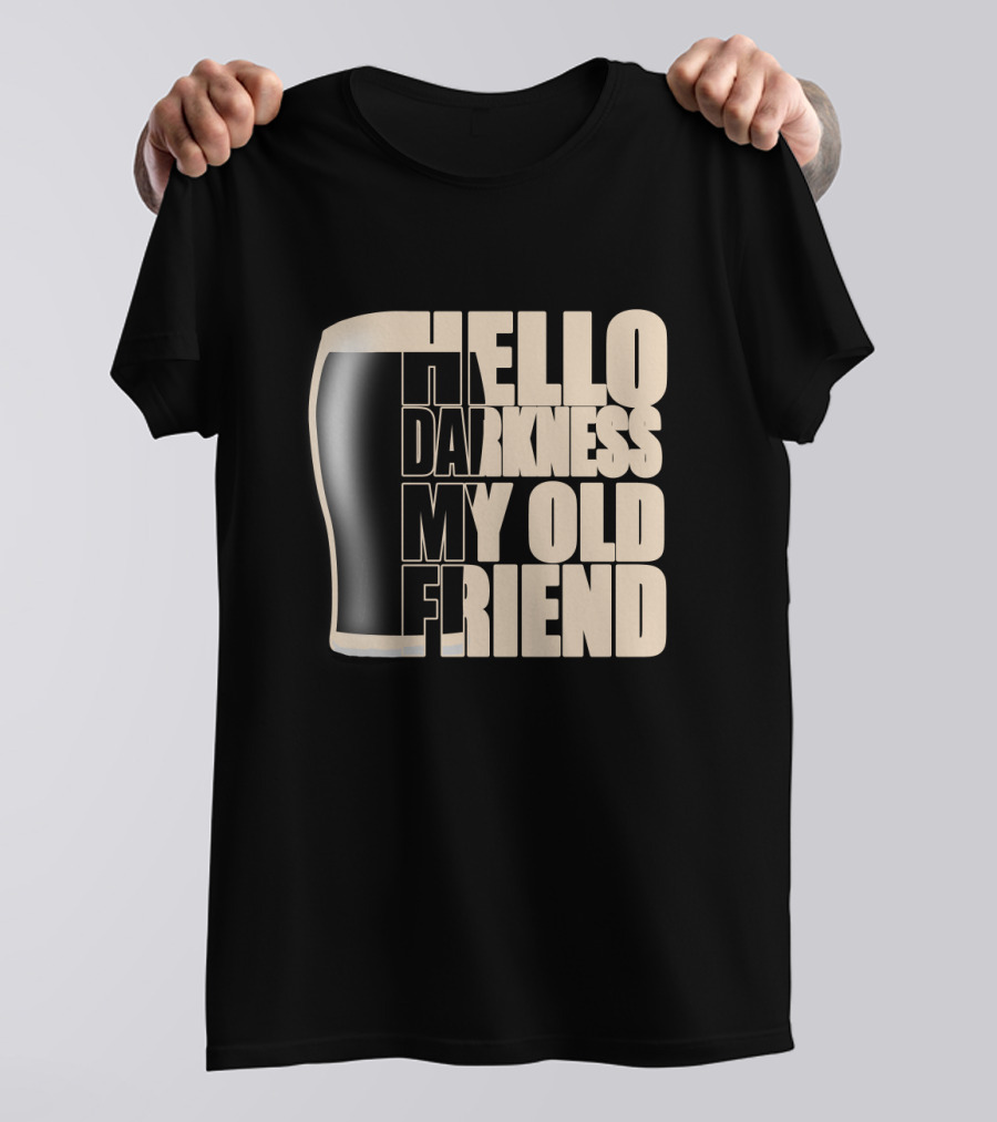 Hello Darkness My Old Friend Beer Glass T-Shirt