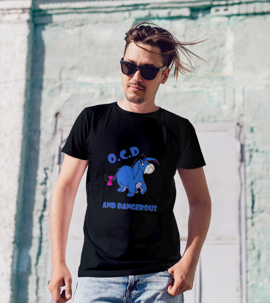 Yeah I've Got O.C.D Old Cranky And Dangerous Blue Donkey T-Shirt