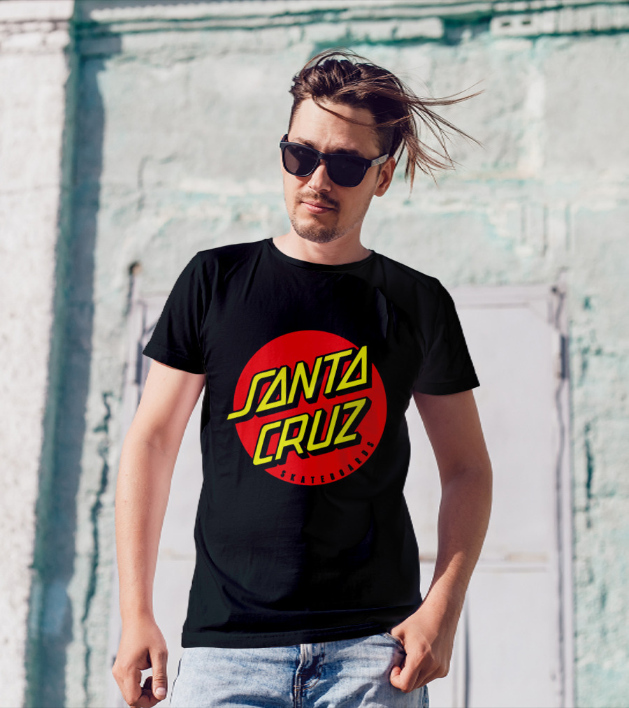 Santa Cruz Skateboards Red Circle Logo Vintage Style T-Shirt