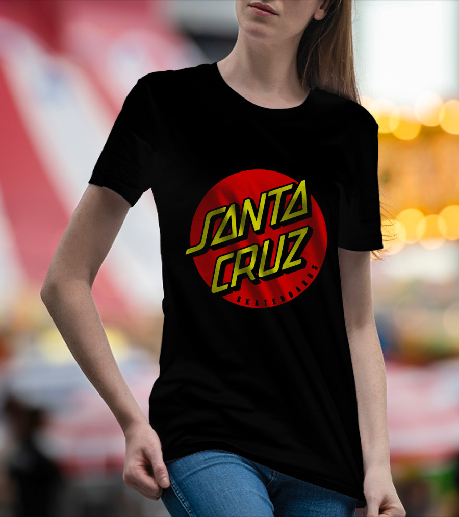 Santa Cruz Skateboards Red Circle Logo Vintage Style T-Shirt