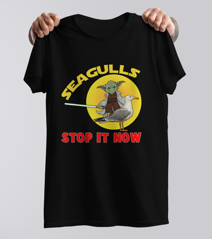 Seagulls Stop It Now Yoda Star Wars T-Shirt