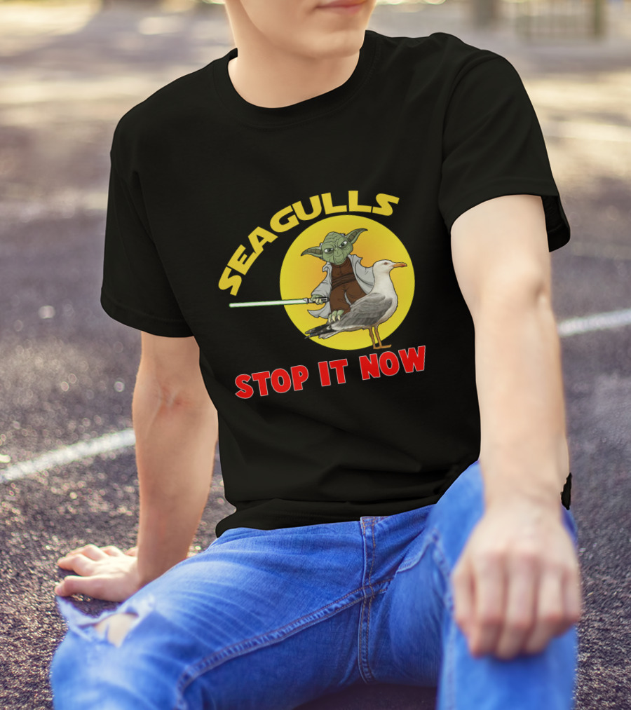 Seagulls Stop It Now Yoda Star Wars T-Shirt