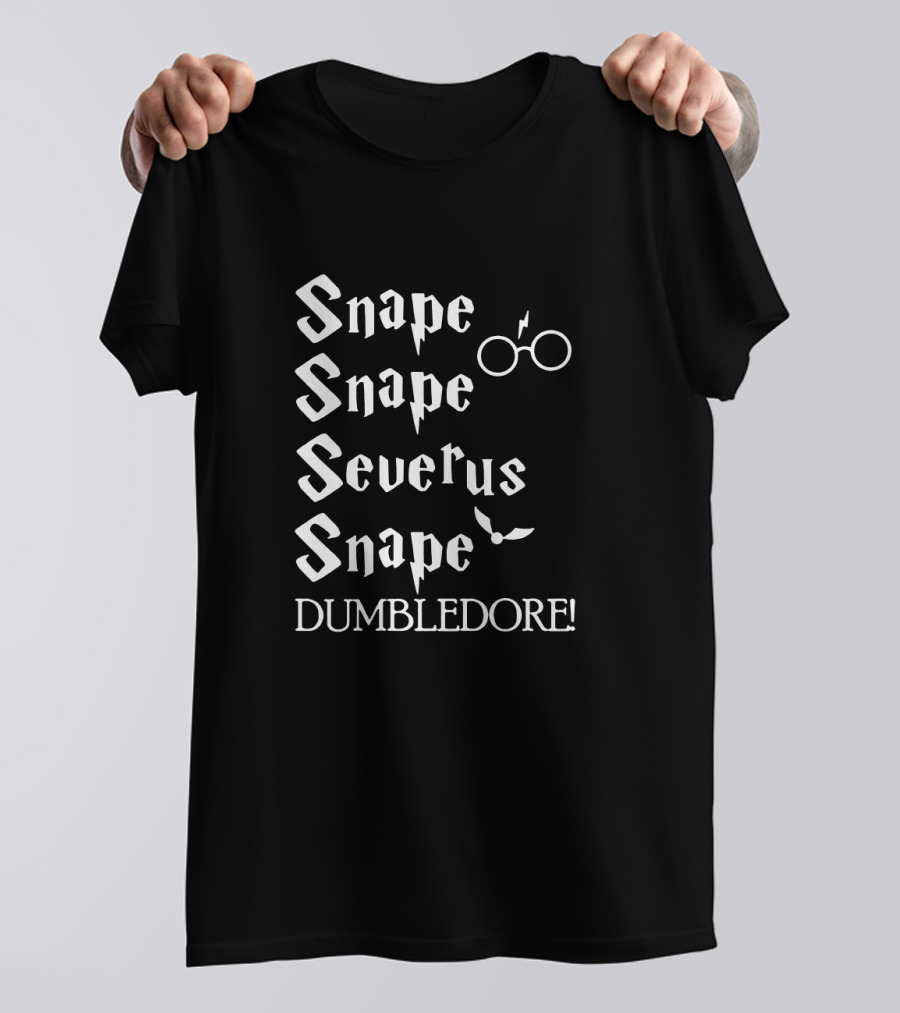Snape Severus Snape Dumbledore Wizard Glasses Lightning Scar Owl T-Shirt