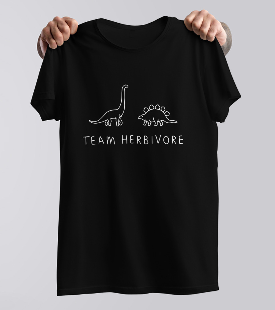 Team Herbivore Dinosaurs Brontosaurus Stegosaurus Graphics T-Shirt