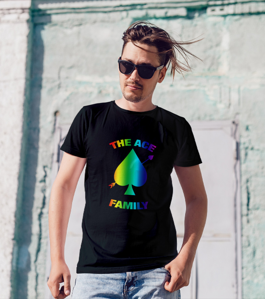 The Ace Family Rainbow Spade With Arrow T-Shirt