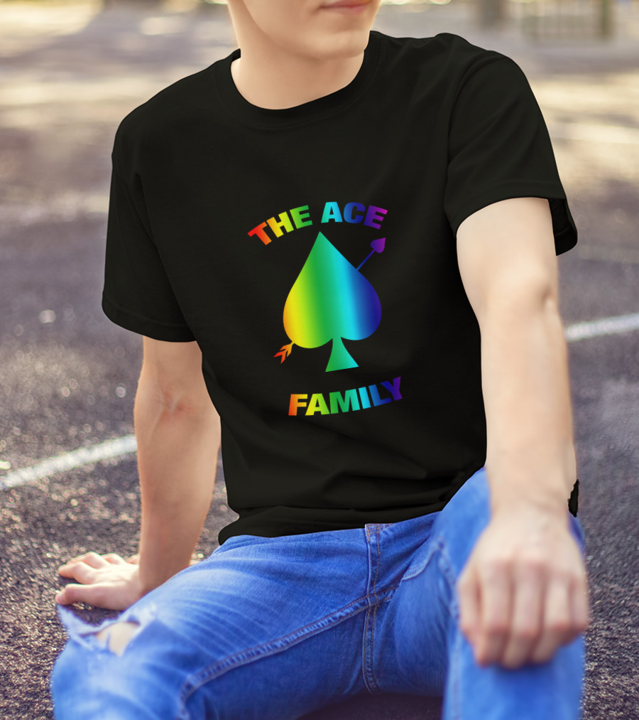 The Ace Family Rainbow Spade With Arrow T-Shirt