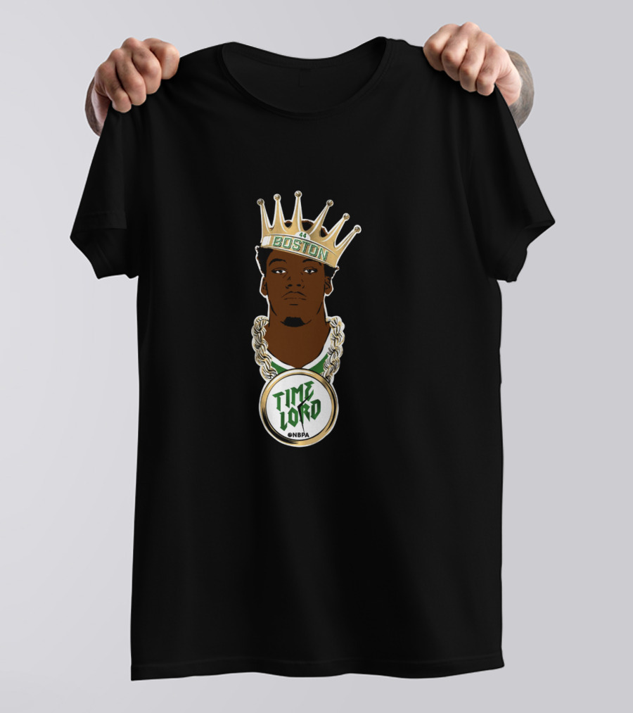 Boston Time Lord @Nbpa Crowned Basketball Chain T-Shirt
