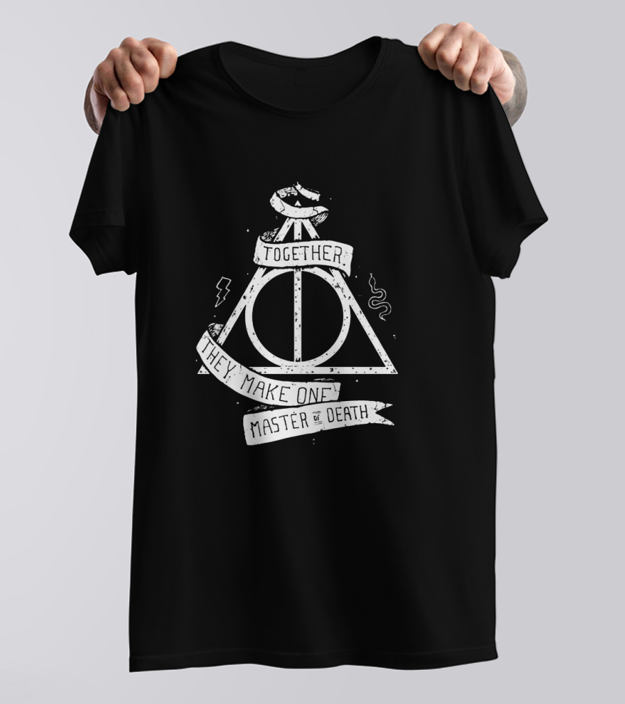 The Master Of Death Symbol With Together They Make One Text And Iconic Triangle T-Shirt