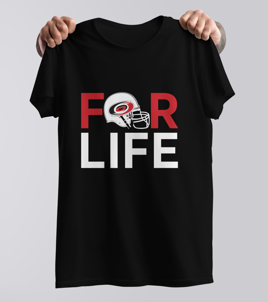 Carolina Hurricanes Helmet Logo For Life T-Shirt