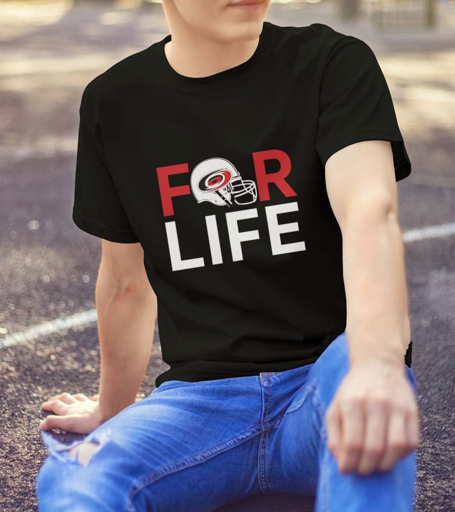 Carolina Hurricanes Helmet Logo For Life T-Shirt