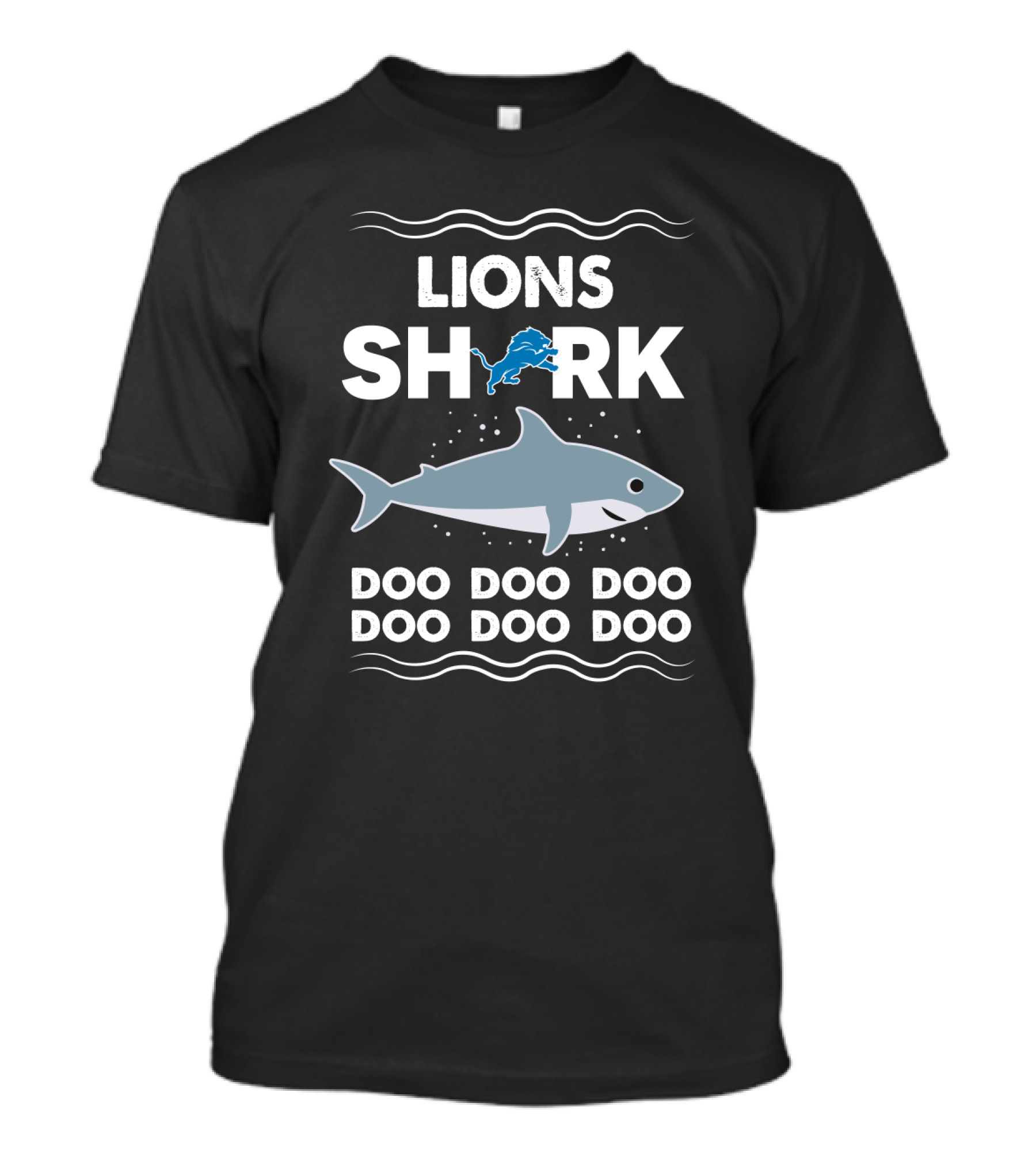 Lions Shark Doo Doo Doo Detroit Fans T-Shirt