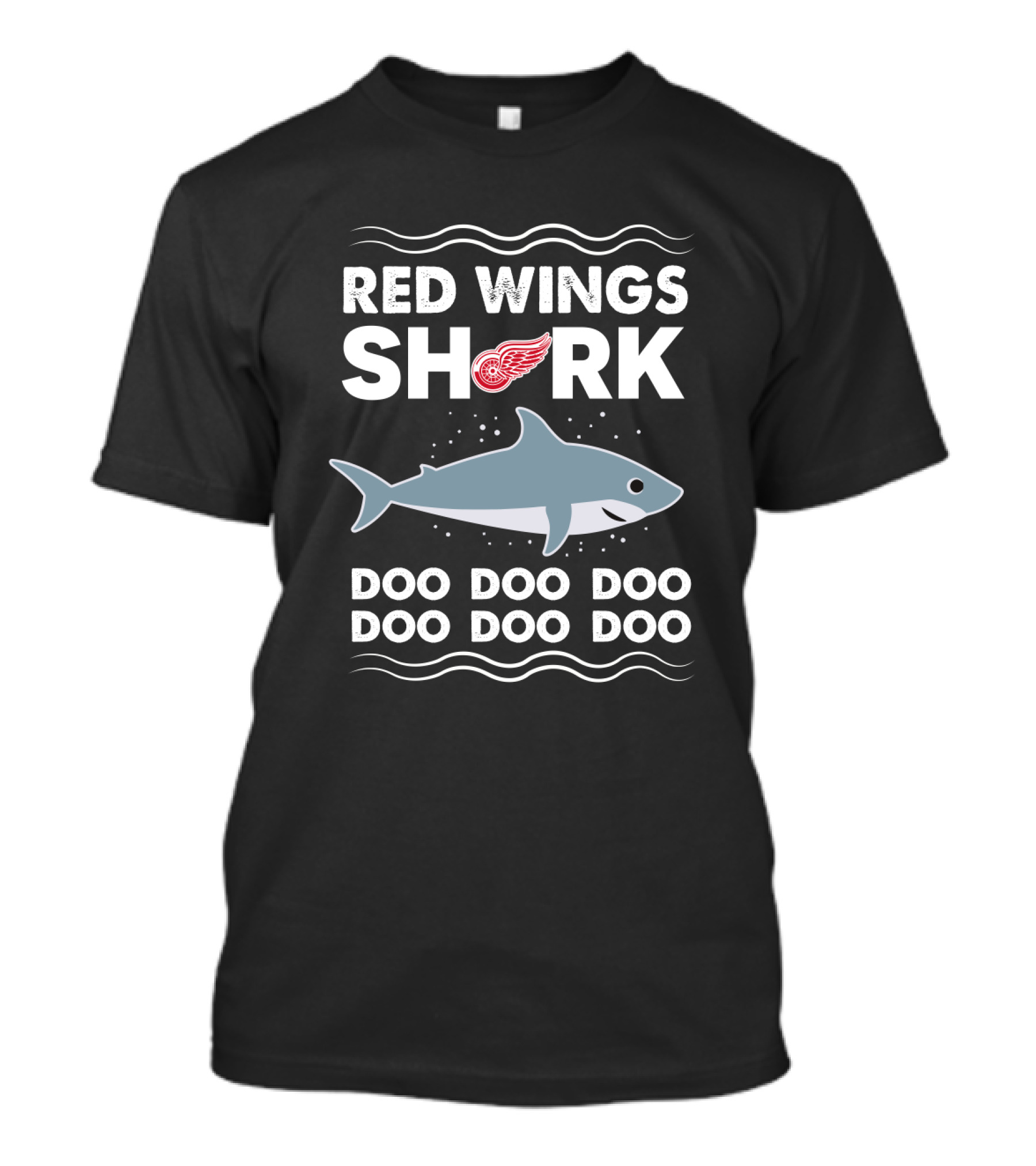 Red Wings Shark Doo Doo Detroit Hockey Fan Song With Shark T-Shirt