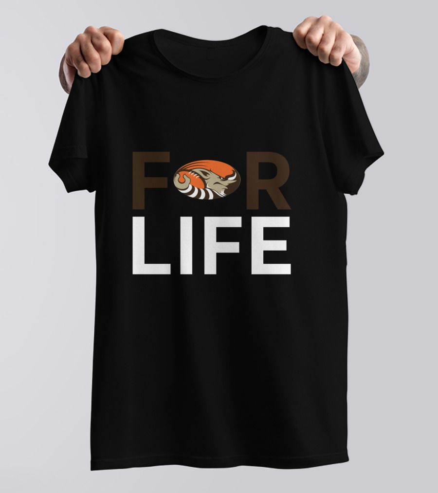 For Life For Cleveland Browns Fans Tiger Football Helmet T-Shirt