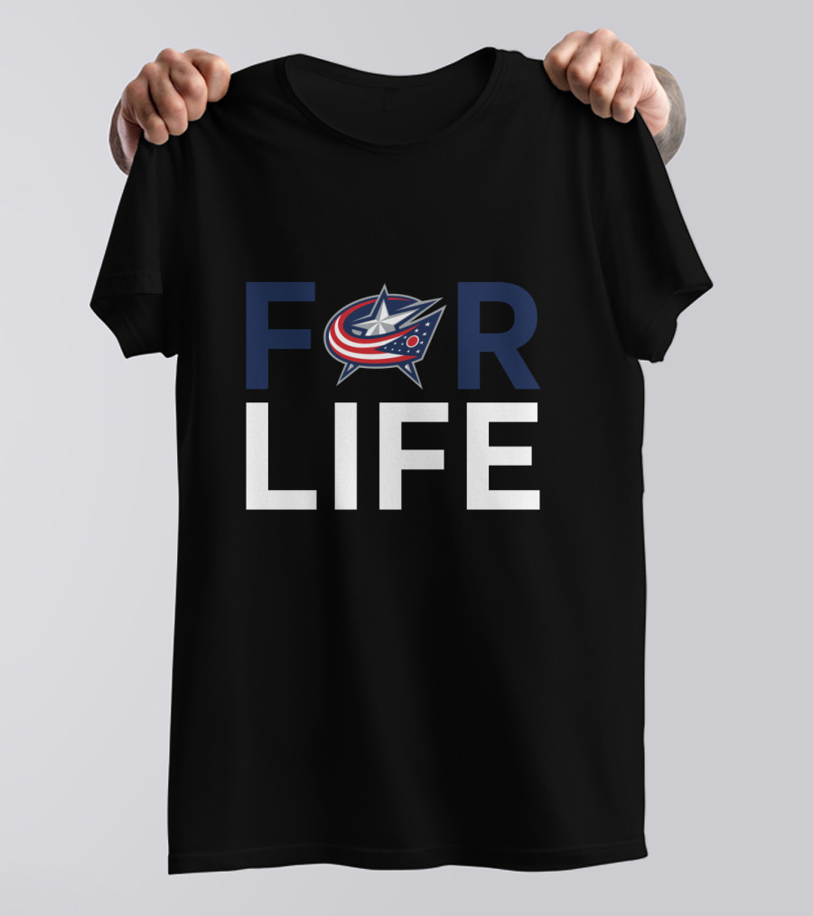 Columbus Blue Jackets For Life Fan Loyalty Support T-Shirt