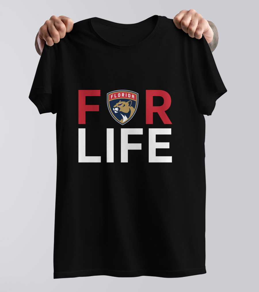 For Life Florida Panthers Fans Passion Emblem T-Shirt