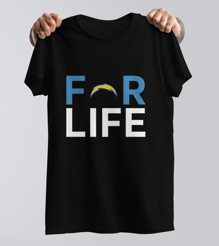 For Life Los Angeles Chargers Fans Bolt T-Shirt